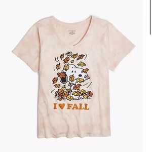 Peanuts Snoopy I love fall  T-Shirt - Cream from lane Bryant size 30/32